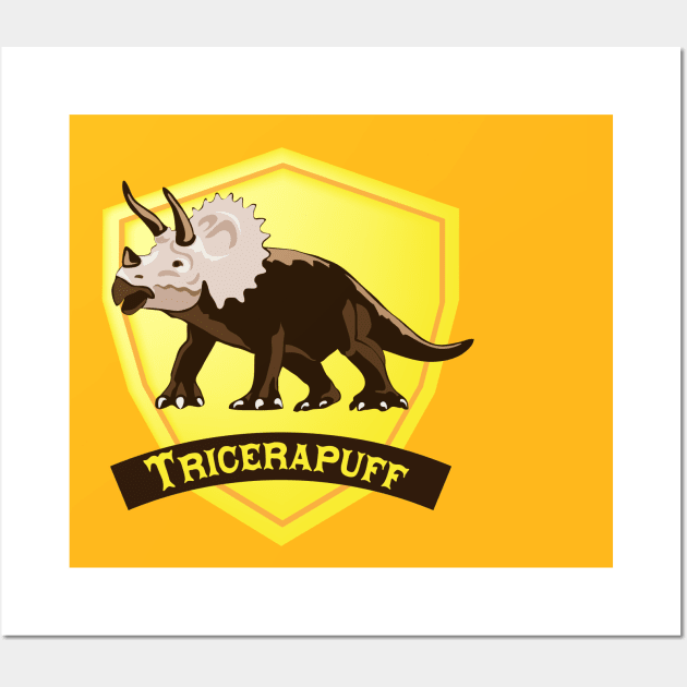 Mesozogwarts Tricerapuff Wall Art by KimbasCreativeOutlet